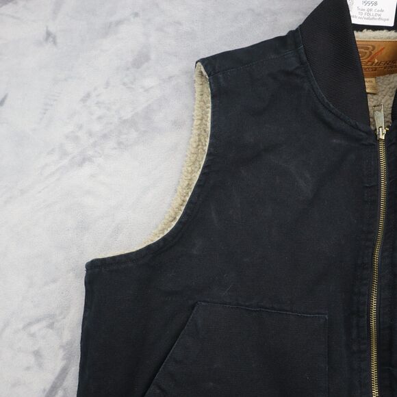 Skechers Vest Mens XL Black Plain Sleeveless Front Pockets Full Zip Jacket - Picture 13 of 16